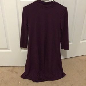 Mock neck size medium eggplant colored dress